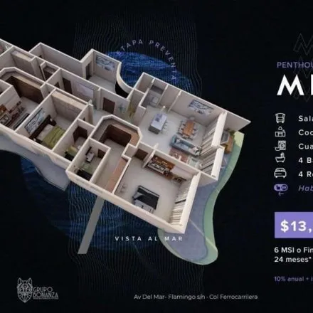 Buy this 4 bed apartment on Avenida del Mar in Los Pinos, 82000 Mazatlán