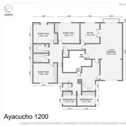 Buy this 3 bed apartment on Ayacucho 1274 in Recoleta, C1113 AAI Buenos Aires