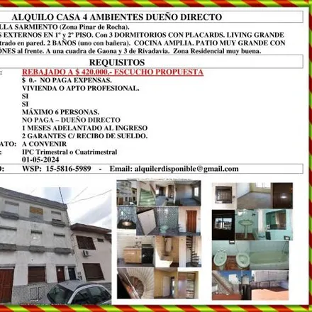 Rent this studio house on Coronel Pedro Toscano 861 in Partido de Morón, B1707 APP Villa Sarmiento