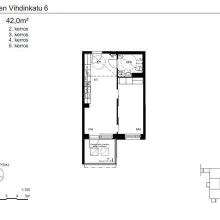 Rent this 2 bed apartment on Vihdinkatu 6 C in 15100 Lahti, Finland