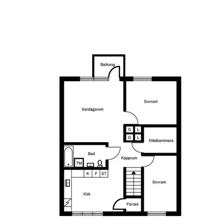 Rent this 1 bed apartment on Aprilvägen 82 in 863 35 Sundsvall, Sweden