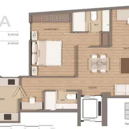 Buy this 1 bed apartment on Casimiro Ulloa Avenue 195 in Miraflores, Lima Metropolitan Area 15047