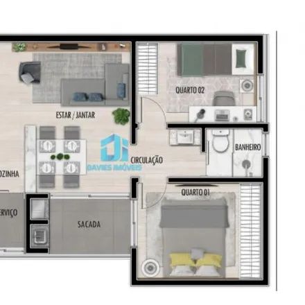 Buy this 2 bed apartment on Rua Lívio Petterle 149 in Atuba, Curitiba - PR