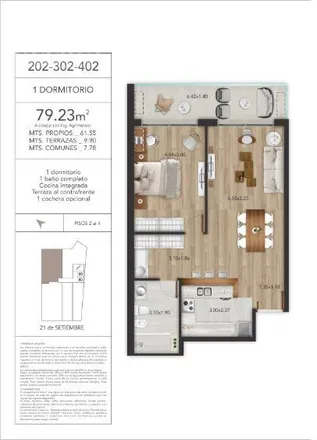 Buy this studio apartment on Onirico in 21 de Setiembre, 11311 Montevideo