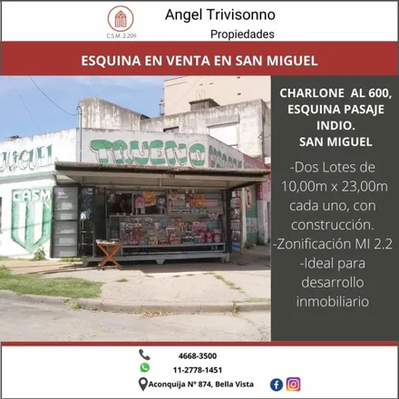 Buy this studio townhouse on Coronel Charlone in Partido de San Miguel, San Miguel