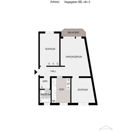 Rent this 3 bed apartment on Vegagatan in 506 36 Borås, Sweden