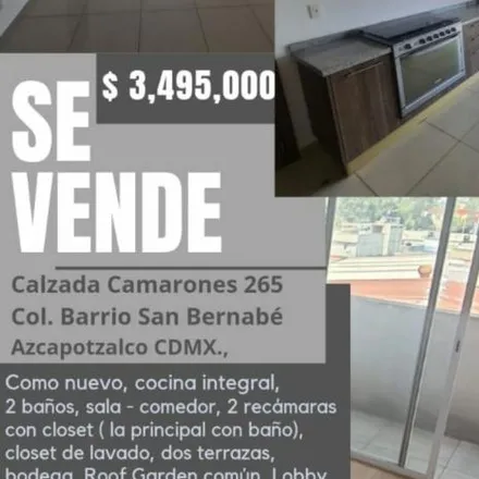 Buy this 2 bed apartment on Parroquia de San Bernabé in Calzada Camarones, Azcapotzalco
