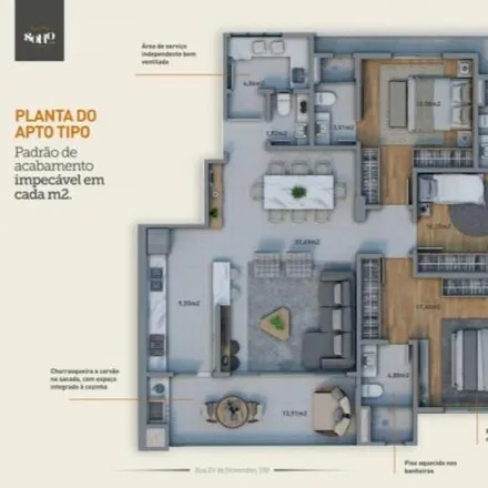 Buy this 3 bed apartment on Porto Atlantico in Rua Quinze de Novembro, Centro