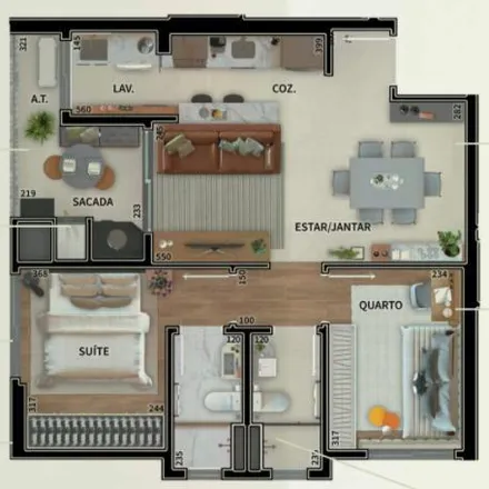 Buy this 2 bed apartment on Rua João Bonat 658 in Novo Mundo, Curitiba - PR