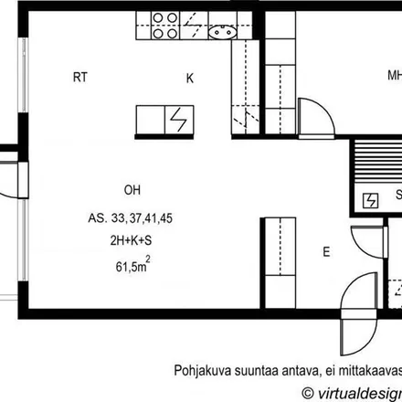 Rent this 2 bed apartment on Siirtolapuutarhankatu 8 in 33101 Tampere, Finland