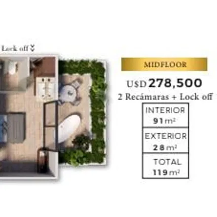 Buy this 2 bed apartment on Hacienda Doña Isabel in Avenida Tulúm, 77784 Tulum