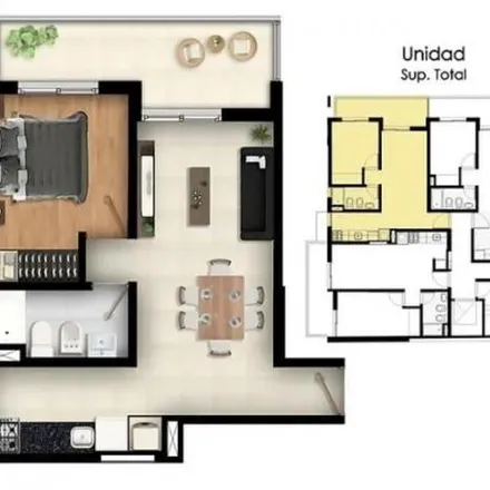 Rent this 1 bed apartment on Instituto de Seguridad Pública in Leandro N. Alem 2050, República de la Sexta