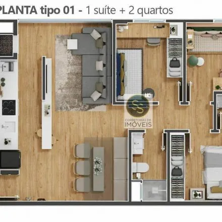 Buy this 3 bed apartment on Rua XV de Novembro 3663 in Glória, Joinville - SC