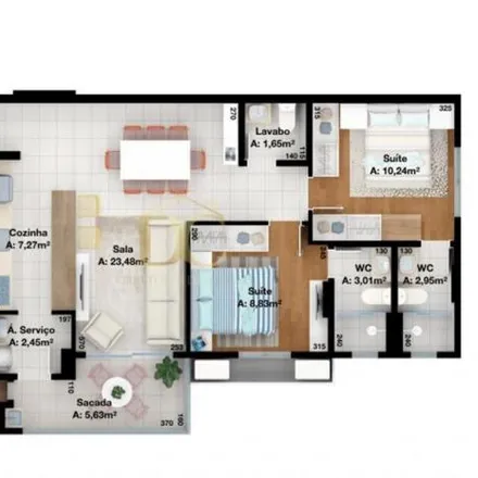 Buy this 2 bed apartment on Rua Felipe Camarão in Anita Garibaldi, Joinville - SC