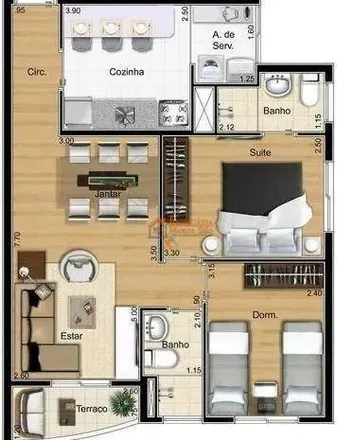 Rent this 2 bed apartment on Avenida Júlio Prestes in Vila Rosália, Guarulhos - SP