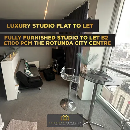 Rent this studio apartment on The Rotunda in New Street, Park Central