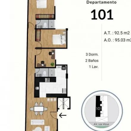Buy this 3 bed apartment on Avenida Los Vicus in Santiago de Surco, Lima Metropolitan Area 15049