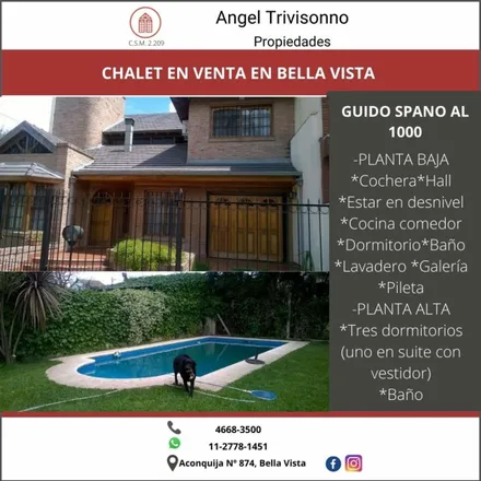 Buy this 4 bed house on Guido y Spano in Parque Mattaldi, B1661 INW Bella Vista