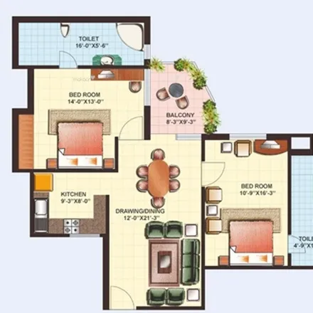 Buy this 2 bed apartment on unnamed road in Vaishali, Ghaziabad - 201019
