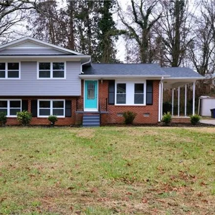 Rent this 3 bed house on 224 Foxcroft Drive in Salem Woods, Winston-Salem