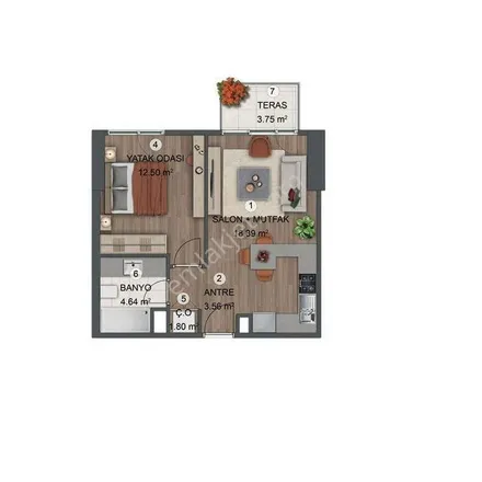 Rent this 1 bed apartment on Ertekin Sokağı in 34295 Küçükçekmece, Turkey