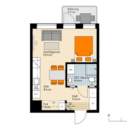 Rent this 1 bed apartment on Kronans Apotek in Bäckby torggata 13, 724 74 Västerås