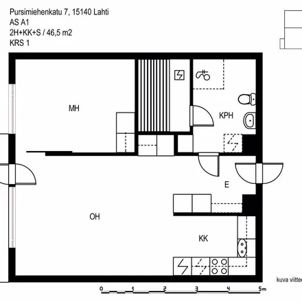 Rent this 2 bed apartment on Pursimiehenkatu 7 in 15140 Lahti, Finland