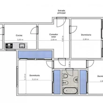 Buy this 2 bed apartment on Escuela Infantil 07/01° Palacio Pizzurno in Paraguay, Recoleta