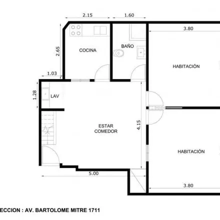 Buy this 2 bed apartment on Avenida Bartolomé Mitre 1702 in Crucecita, 1870 Avellaneda