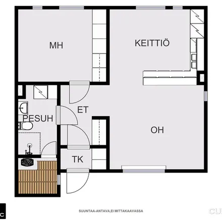 Rent this 2 bed apartment on Puulinnankatu 4 in 90570 Oulu, Finland