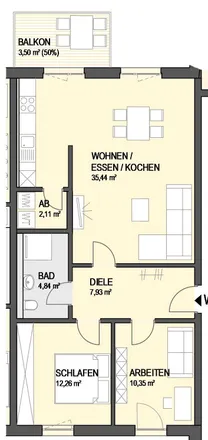 Rent this 3 bed apartment on Kruchenstraße 101 in 41238 Mönchengladbach, Germany