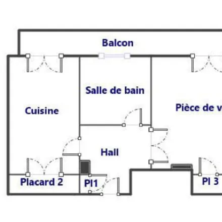 Rent this 1 bed apartment on Agence D'intérim Proman Marseille 4 Sakakini in Boulevard Sakakini, 13004 Marseille