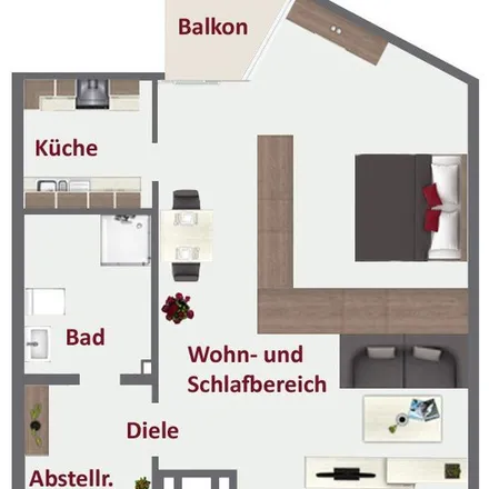 Rent this 1 bed apartment on Am Marienhof in 53225 Bonn, Germany