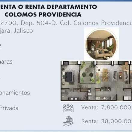 Buy this 2 bed apartment on Calle Asunción 1916 in Aldrete, 45160 Guadalajara