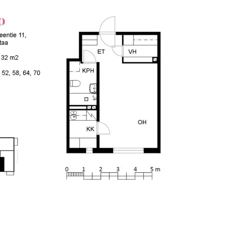 Rent this 1 bed apartment on Kallioimarteentie 11 in 01350 Vantaa, Finland