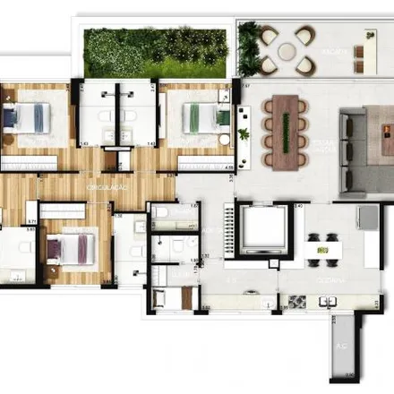 Buy this 3 bed apartment on Rua Nicolau Maeder 747 in Juvevê, Curitiba - PR
