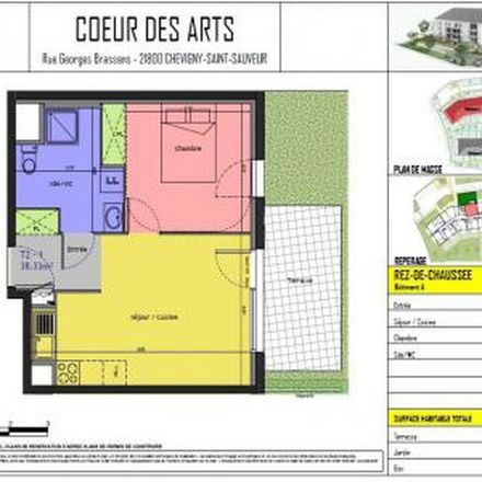 Rent this 2 bed apartment on 33 Avenue de la République in 21800 Chevigny-Saint-Sauveur, France