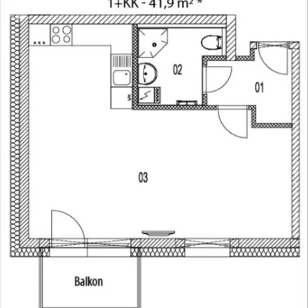 Rent this 1 bed apartment on Vančurova 4541/9 in 615 00 Brno, Czechia