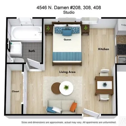 Rent this studio apartment on 4546 N Damen Ave