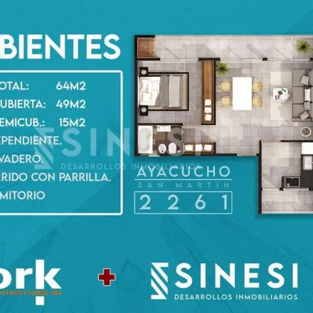 Buy this 1 bed apartment on 79 - Ayacucho 2261 in Partido de General San Martín, B1650 BWC General San Martín