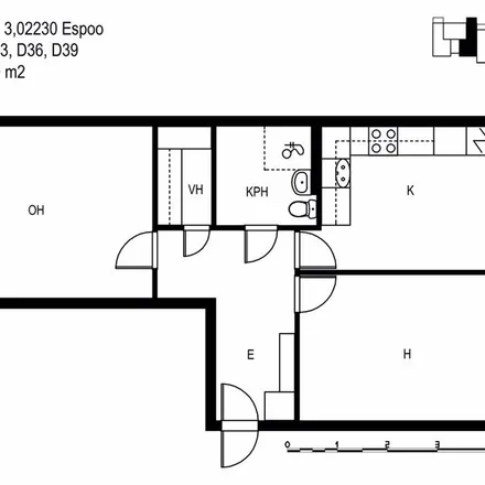 Rent this 2 bed apartment on Tiistilänkuja 3 B in 02230 Espoo, Finland