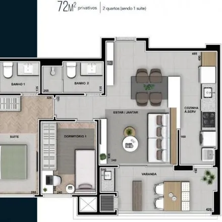 Buy this 2 bed apartment on Rua Alberto Potier 151 in Boa Vista, Curitiba - PR