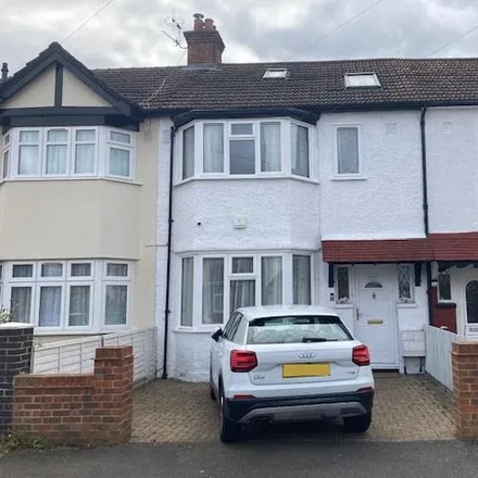 Rent this 4 bed townhouse on 74 Byron Avenue in London, KT3 6EY