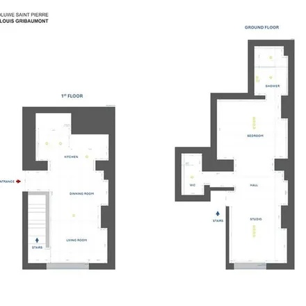 Rent this 1 bed apartment on Avenue Louis Gribaumont - Louis Gribaumontlaan 7 in 1150 Woluwe-Saint-Pierre - Sint-Pieters-Woluwe, Belgium