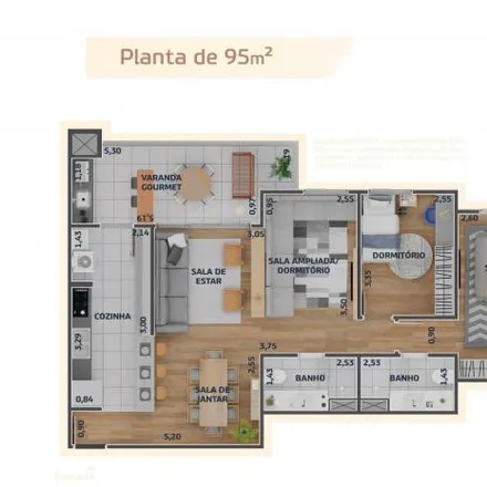 Buy this 3 bed apartment on Rodovia Vereador Geraldo Dias in Jardim Botânico, Jundiaí - SP