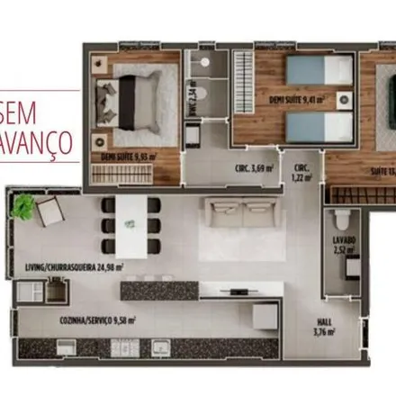 Buy this 3 bed apartment on Rua Colombo in Velha, Blumenau - SC