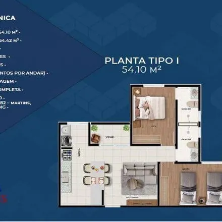 Buy this 2 bed apartment on Rua Francisco Sales in Osvaldo Rezende, Uberlândia - MG