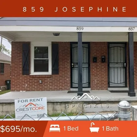 Rent this 1 bed house on 879 Josephine Street in Buntyn, Memphis