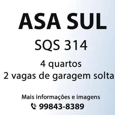 Buy this 4 bed apartment on Bloco E in SQS 314, Brasília - Federal District