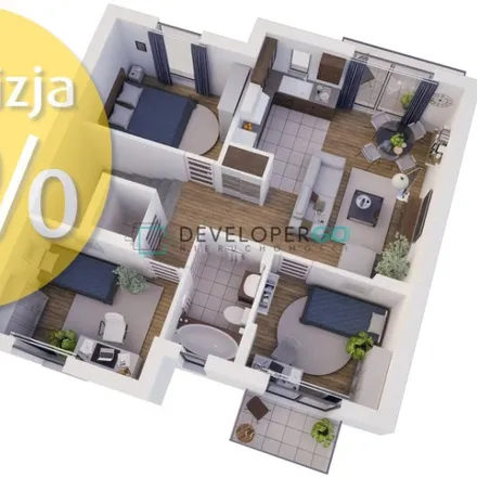 Buy this 4 bed apartment on Szkoła Podstawowa nr 28 im. K.I. Gałczyńskiego in Warmińska, 15-549 Białystok